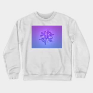 Violet Blue Fractal Snowflake Crewneck Sweatshirt